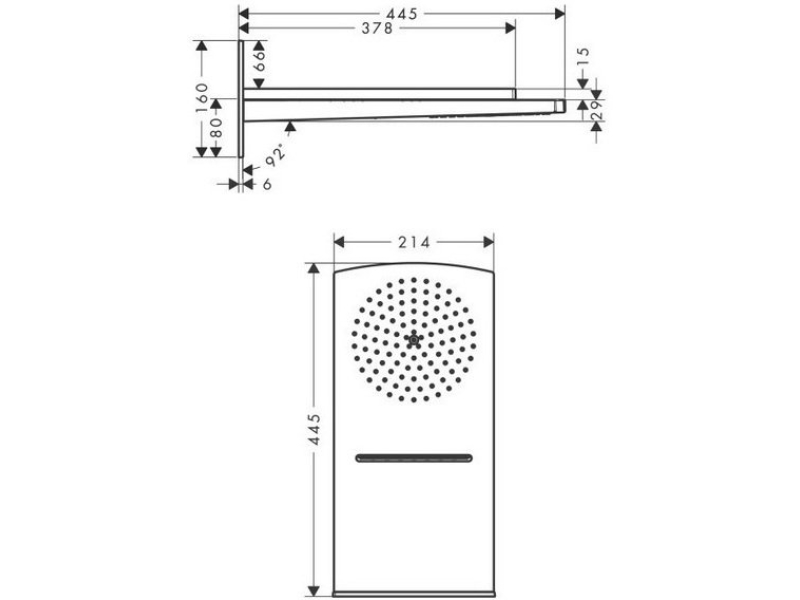 Купить Верхний душ Hansgrohe Rainfall 180 Air хром 28433000