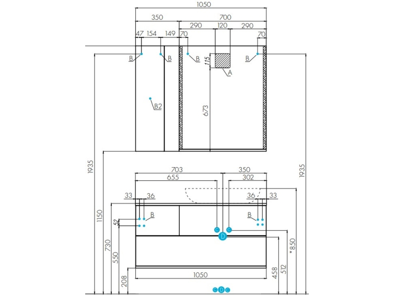 Купить 1A2469K0TEKA0 Набор: 1A246901TEKA0 Тумба-умывальник Терра 105 Дуб Кантри/Антрацит/ 1AX169WBXX000 Раковина Инфинити 60