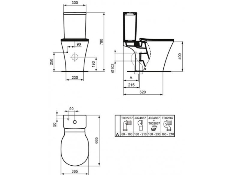 Купить Напольный унитаз Ideal Standard Connect AquaBlade E009701