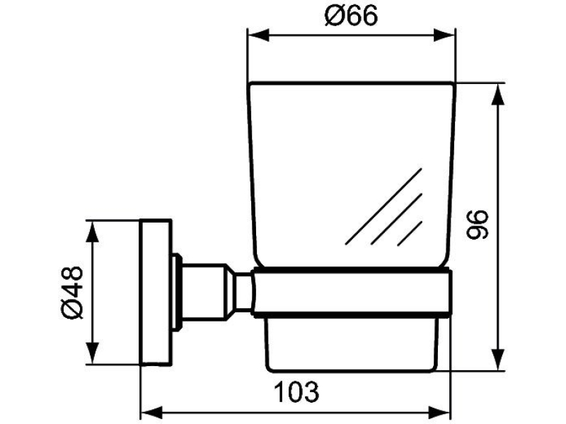 Купить Стакан с держателем, матовое стекло Ideal Standard IOM A9120AA