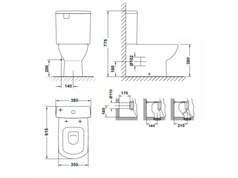 Купить 25541 (72598) (25581) SMART бачок с крышкой, двойным механизмом слива. Задний левый подвод воды