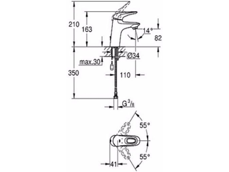 Купить Смеситель для раковины Grohe Eurostyle 33557003