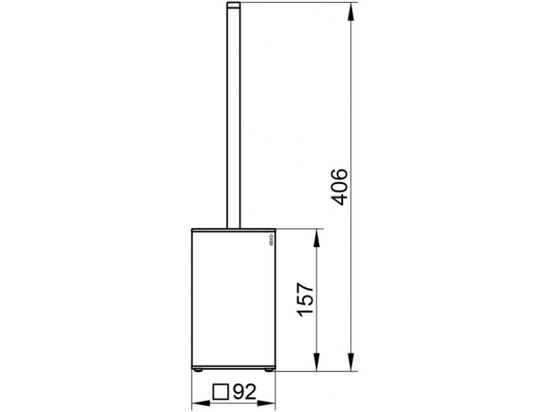 Купить 19069010100 EDITION 90 Square Туалетный ёршик напольный, хром