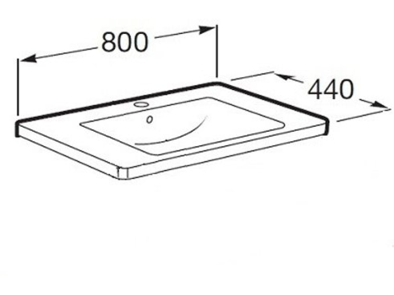 Купить Раковина Roca The Gap Unik 80x44 327470000