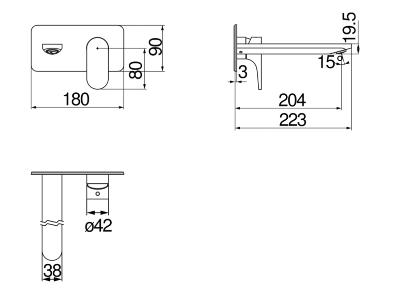 Купить Смеситель для раковины Nobili Yoyo YO126198/1CR (внешняя часть), хром