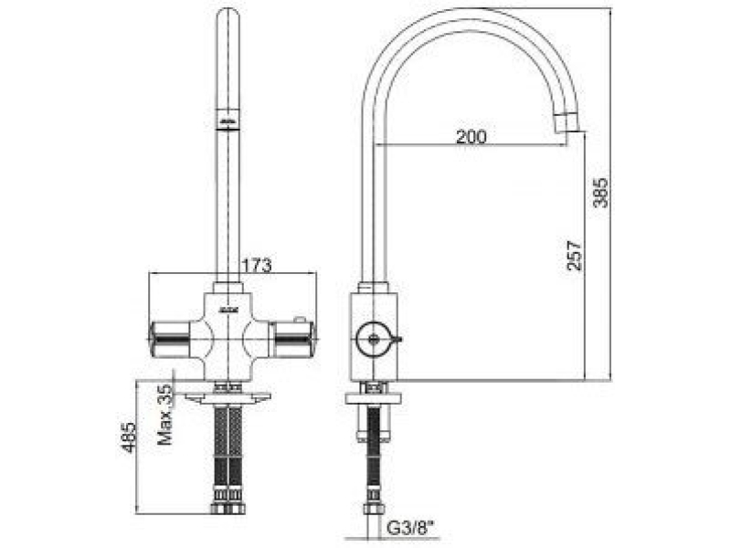 Купить Термостат для кухни E.C.A Thermostatic 102108754EX