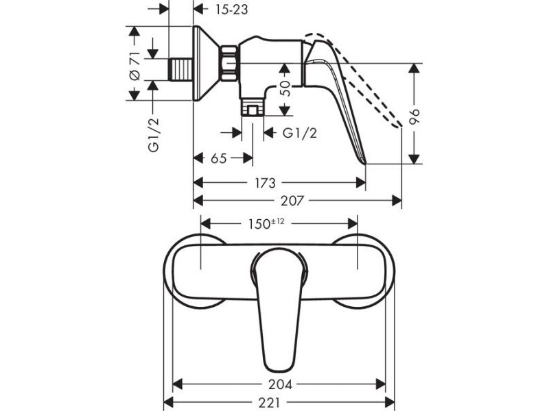 Купить Смеситель для душа Hansgrohe Novus 71060000