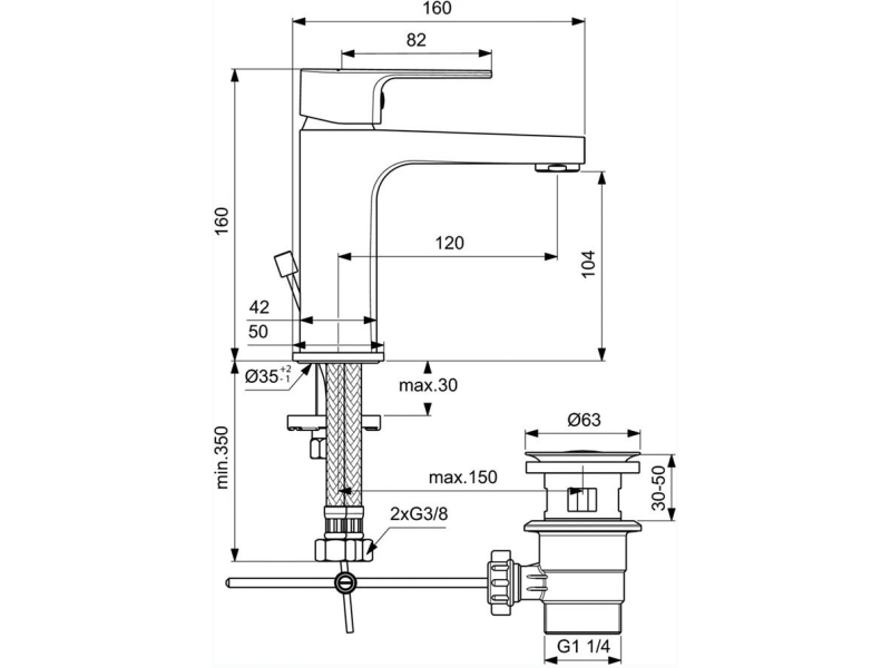 Купить Набор смесителей + душевой гарнитур Ideal Standard Esla BC264AA