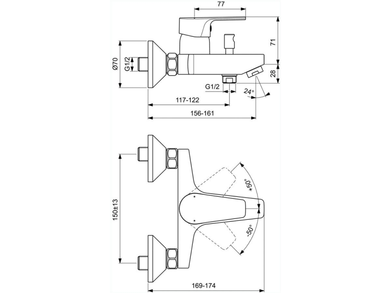 Купить Набор смесителей + душевой гарнитур Ideal Standard Esla BC264AA