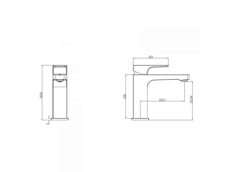 Купить Смеситель для раковины Villeroy & Boch Architectura Square TVW12500100061 с донным клапаном