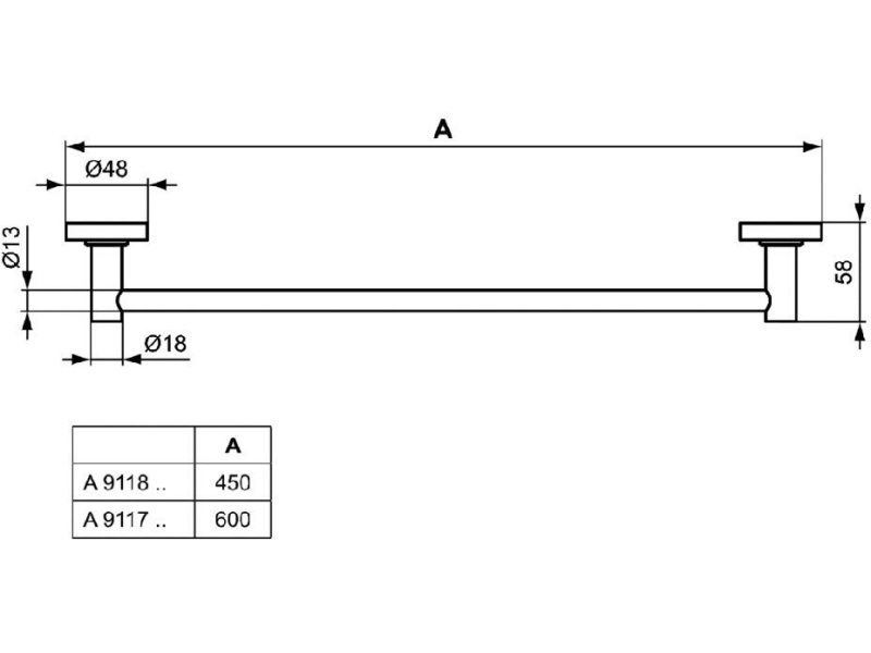 Купить Полотенцедержатель 45 см Ideal Standard IOM A9117AA