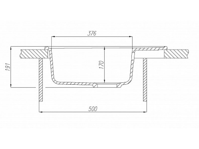 Купить Кухонная мойка Акватон Чезана круглая с крылом, серый, 1A711232CS230