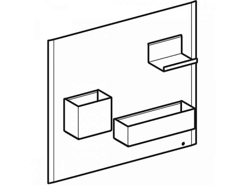 Купить Комплект магнитной доски Geberit Acanto 500.649.01.2 белый