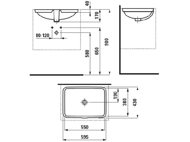 Купить Раковина Laufen Pro 59x43 8.1196.3.000.109.1