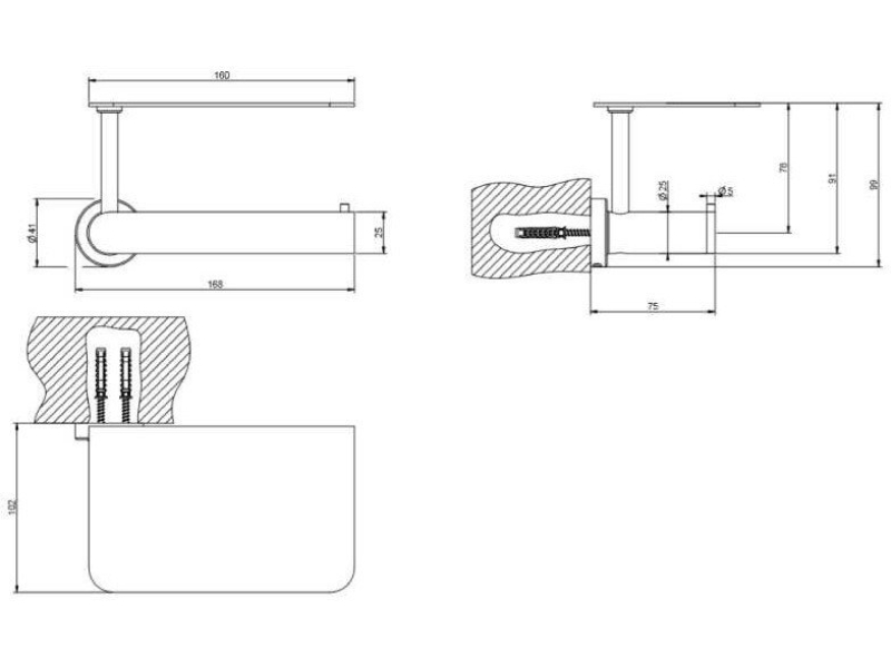 Купить Держатель туалетной бумаги Gessi Accessories 38855-031