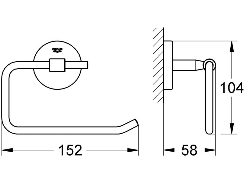 Купить Держатель для туалетной бумаги Grohe BauCosmopolitan 40457001 хром