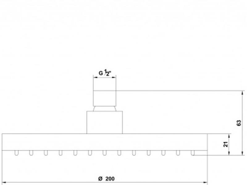 Купить Верхний душ Gala Ref Square 200x200 39133