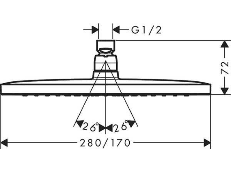 Купить Верхний душ Hansgrohe Croma E 280 1jet 26257000