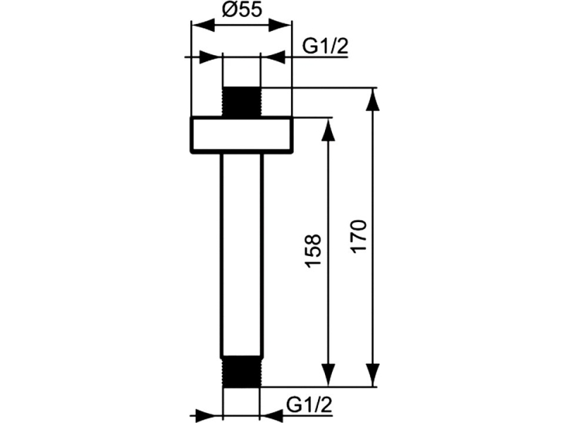 Купить Держатель душа Ideal Standard IdealRain потолочный B9446AA