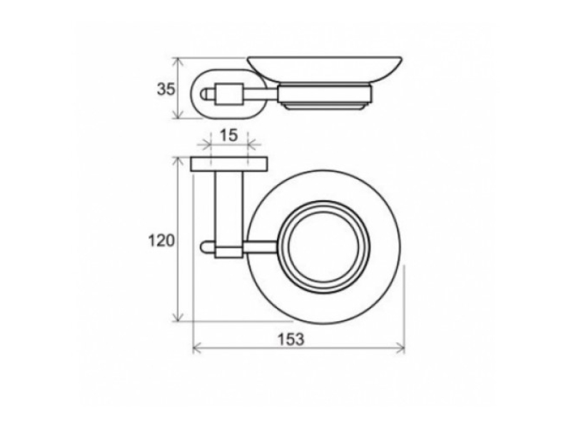 Купить Мыльница стеклянная Chrome Ravak X07P210