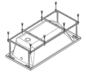 Монтажный комплект к ванне акриловой Santek Каледония 160х75 1.WH30.2.389