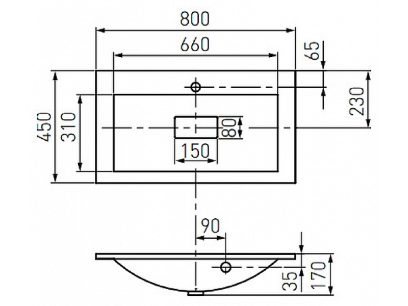 Купить 1A1268K6MA010 Набор: 1A126801MA010 Тумба-умывальник Мадрид 80 М / 1A722931AG010 Раковина Айрис 80