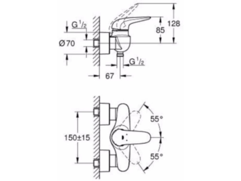 Купить Смеситель для душа Grohe Eurostyle 2015 Solid 23722LS3