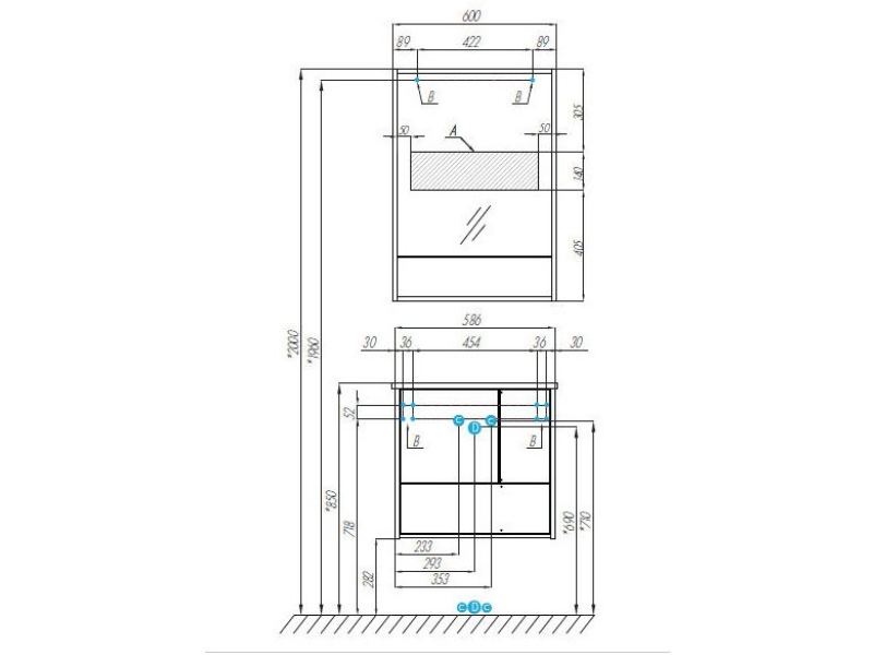 Купить Зеркальный шкаф Акватон Ривьера 60x85 1A238902RVX20