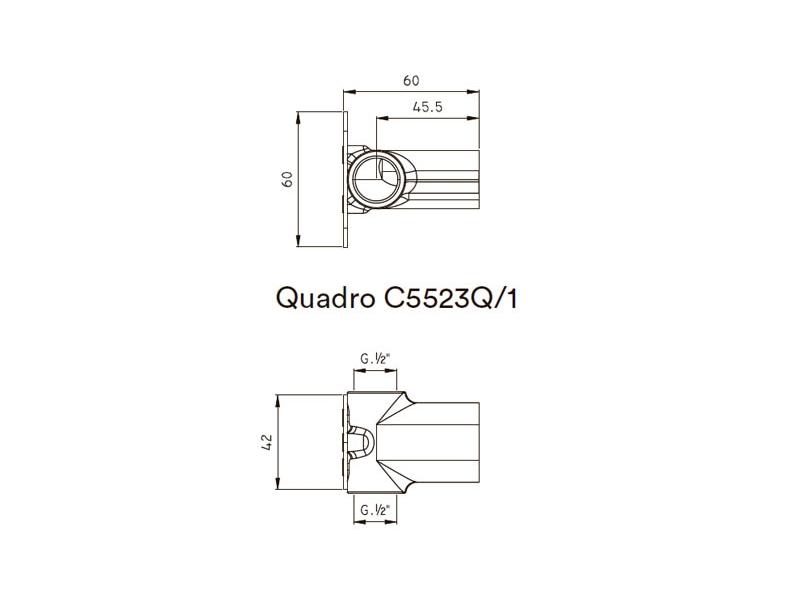 Купить Nicolazzi C5523Q/1 Встраиваемая часть для настенного смесителя (Quadro)