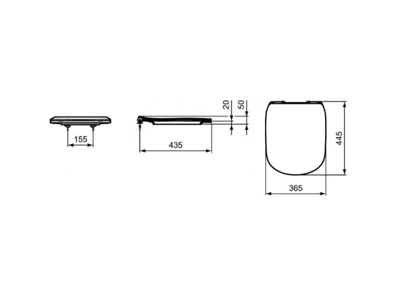 Купить Крышка-сиденье для унитаза Ideal Standard Tesi T3527V3