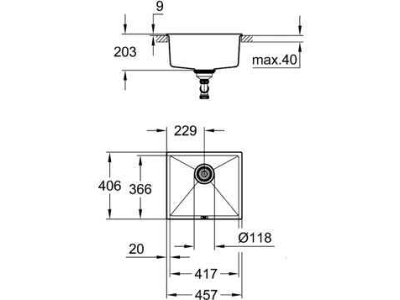 Купить Мойка кухонная Grohe K700U 31653AT0