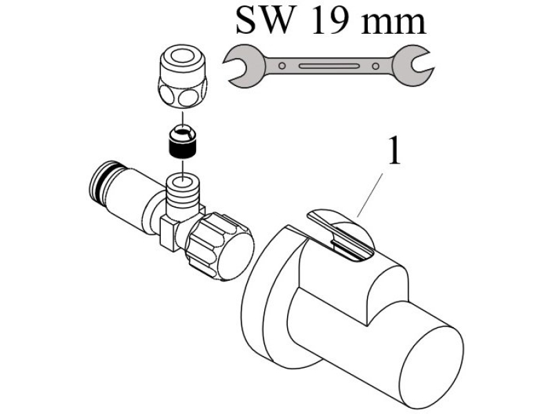 Купить Угловой вентиль Hansgrohe 1/2 13954000