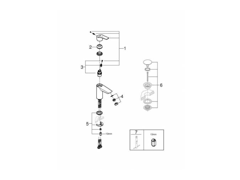 Купить Смеситель для раковины Grohe Eurosmart 32154002