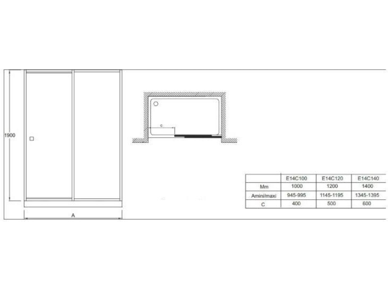 Купить Душевая дверь Jacob Delafon Serenity 120x190 E14C120-GA