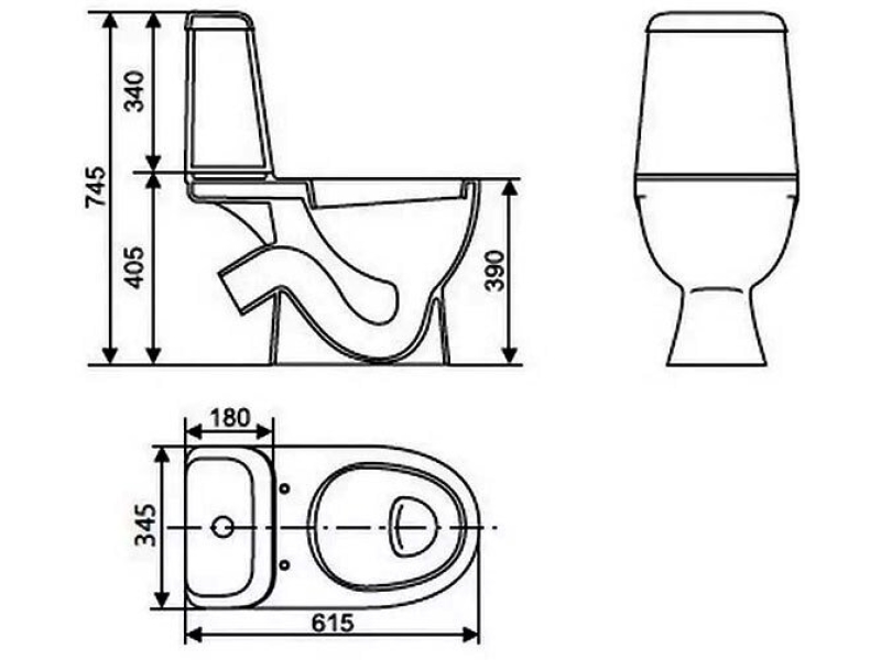 Купить Унитаз-компакт Sanita Luxe Max MAXSLCC01040513 с сиденьем SoftClose