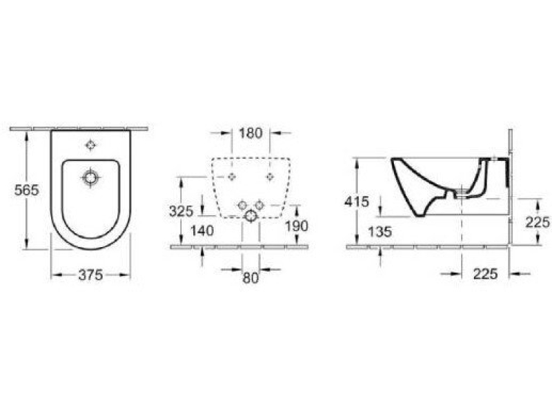 Купить Биде подвесное Villeroy & Boch Subway 2.0 56x37 54000001