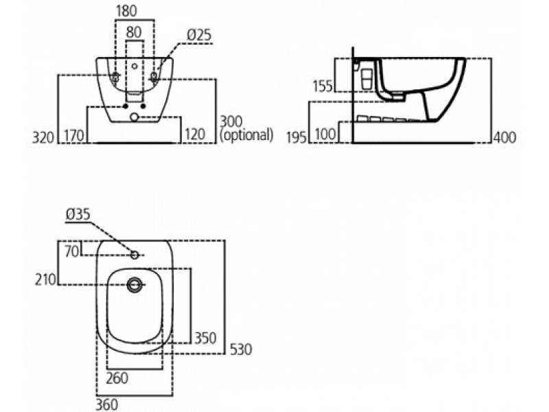 Купить Биде подвесное Ideal Standard Tesi T457001