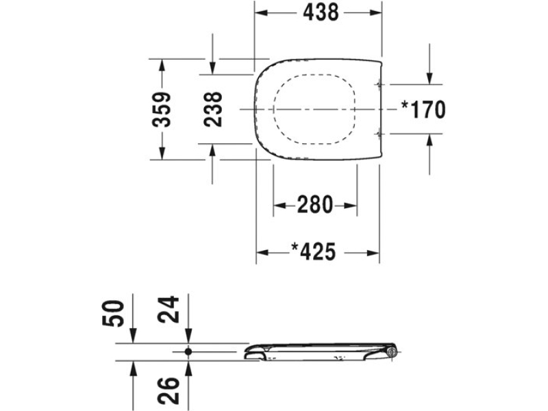 Купить Крышка-сиденье Duravit D-Code 0067390000 (SoftClose)