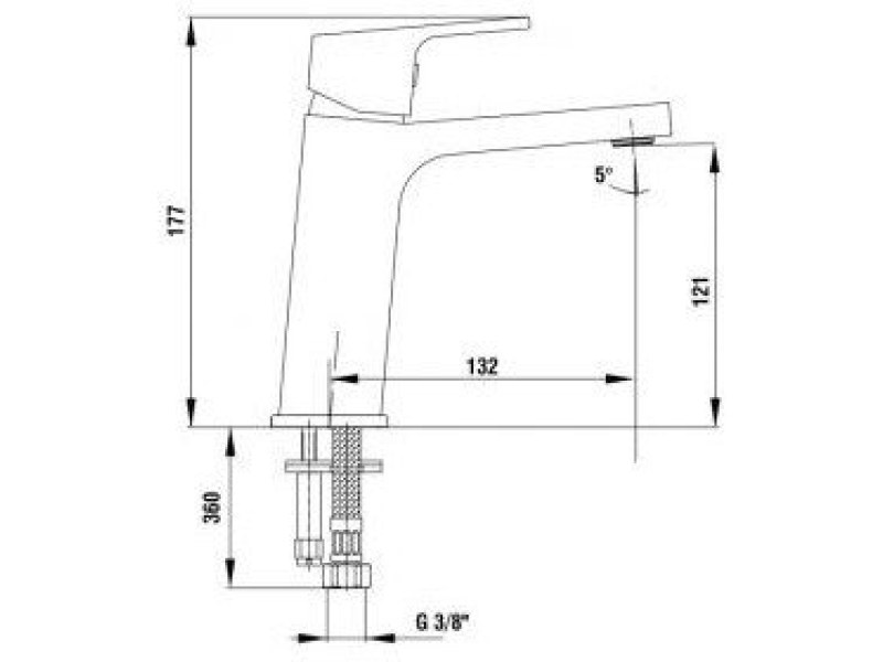 Купить Смеситель для раковины E.C.A Tiera 103508989EX