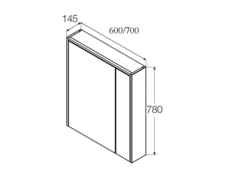 Купить Зеркальный шкаф Roca Ronda 60 белый глянец/антрацит ZRU9302968