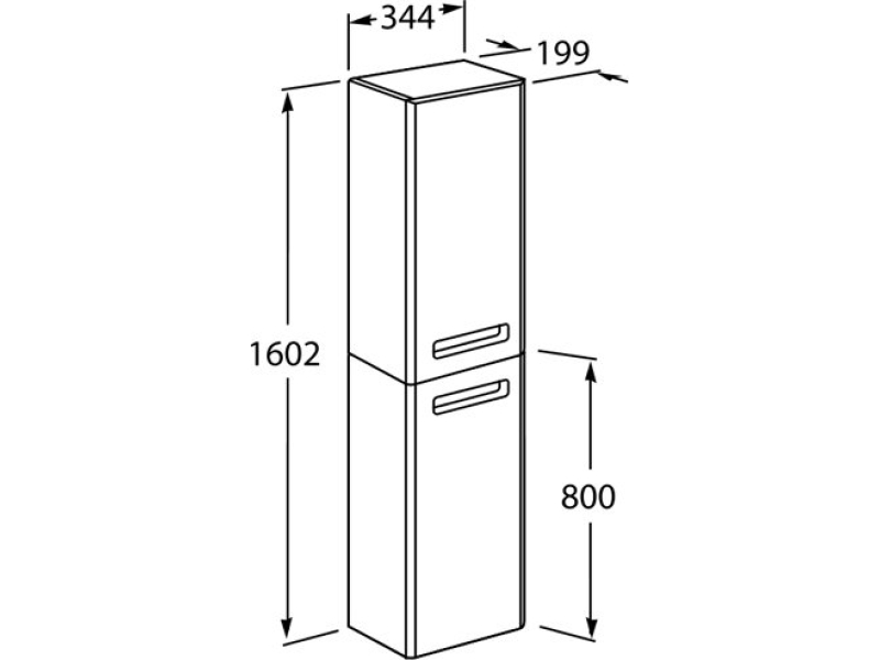 Купить Шкаф - колонна Roca The Gap L цвет фиолетовая ZRU9302747