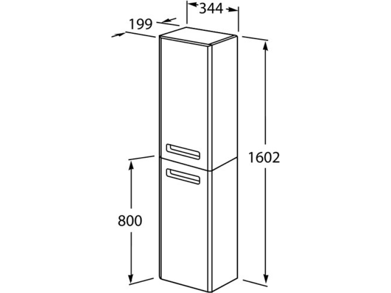 Купить Шкаф - колонна Roca The Gap R цвет фиолетовая ZRU9302746