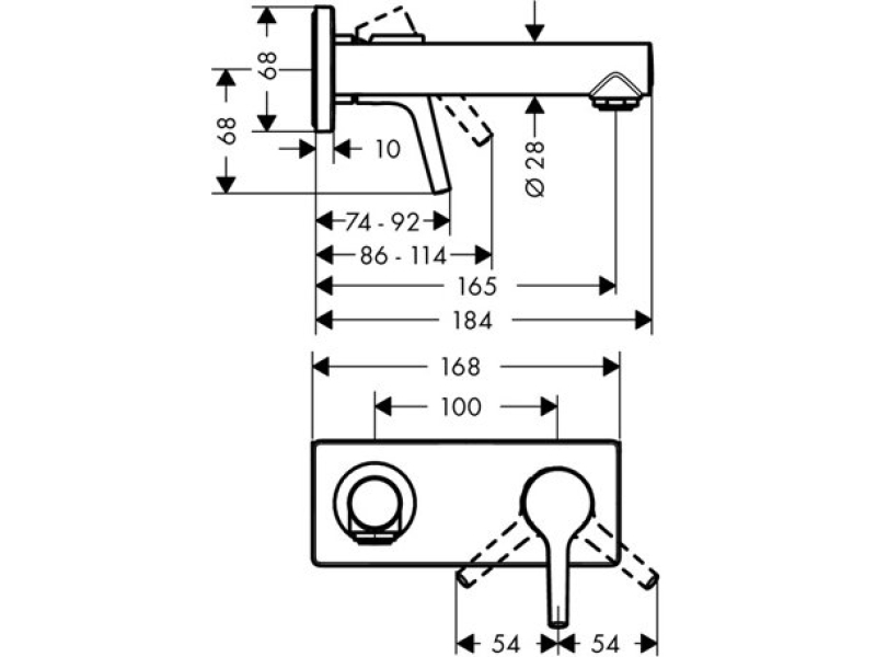 Купить Смеситель для раковины Hansgrohe Talis S 72110000