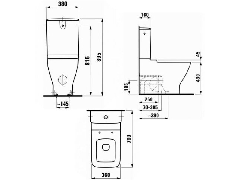 Купить Унитаз напольный Laufen Palace NEW (без бачка) 8.2470.6.000.231.1