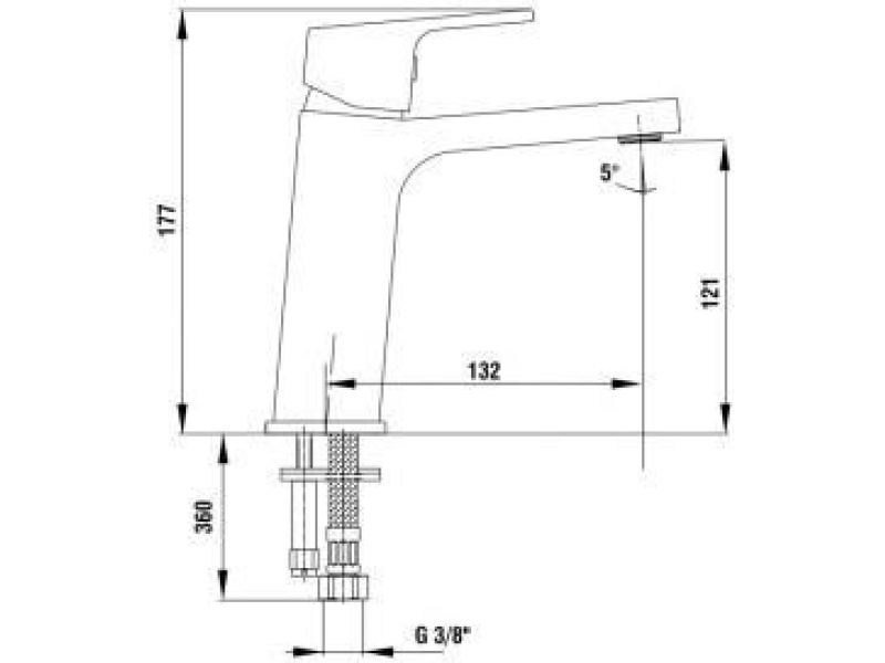 Купить Смеситель для раковины E.C.A Tiera 104808989EX