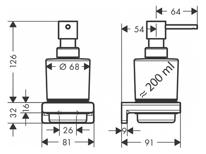 Купить Диспенсер для жидкого мыла AddStoris Hansgrohe 41745000, хром