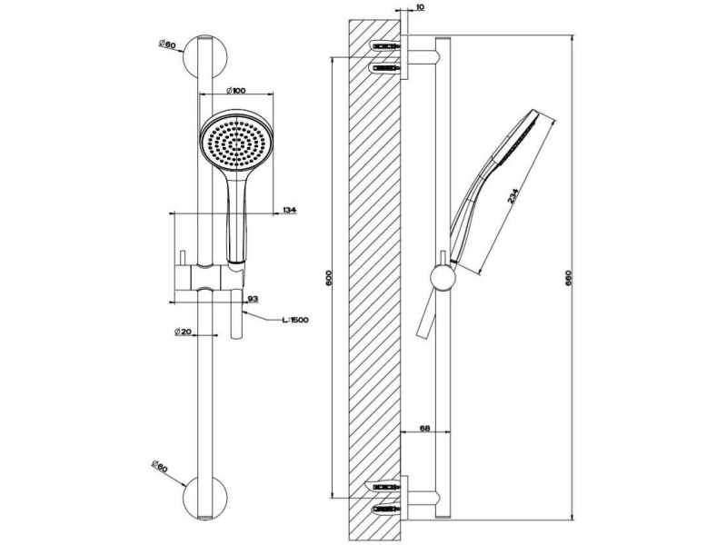 Купить Душевой гарнитур Gessi Shower 47304-031