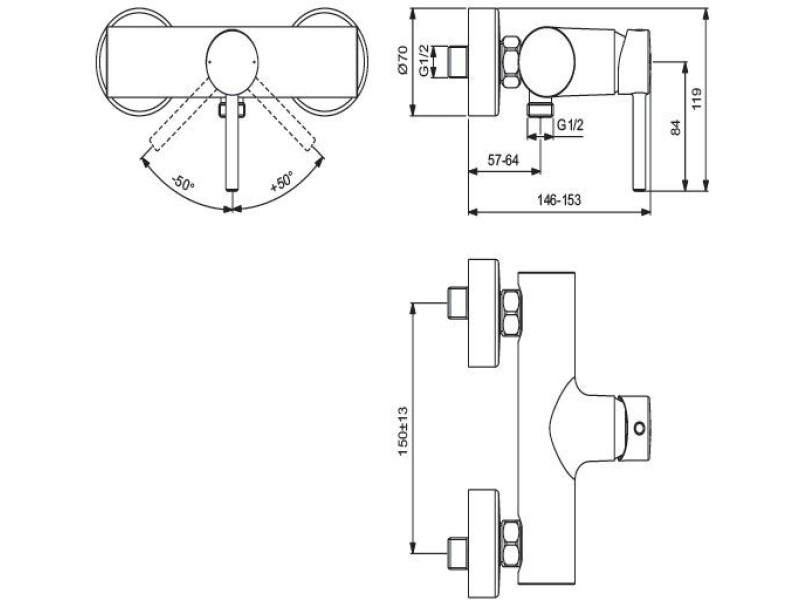 Купить Смеситель для душа Ideal Standard Ceraline BC200AA