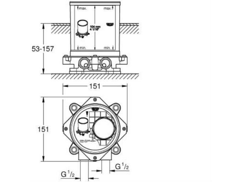 Купить Скрытая часть смесителя Grohe 45984001