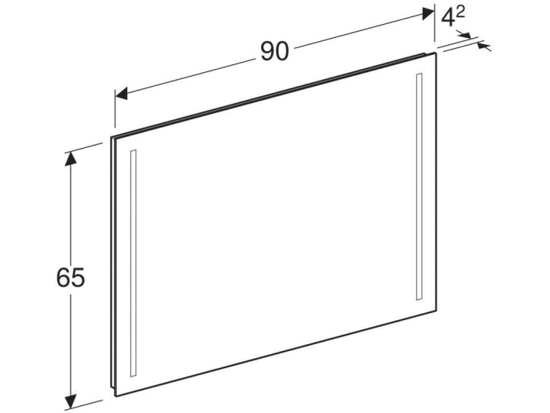 Купить Зеркало Geberit Option 90x65 500.589.00.1 с подсветкой